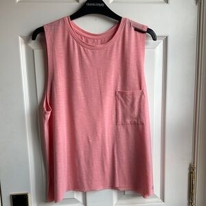 Sleeveless Pink Pocket Tank Top - , Women